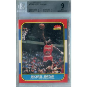 1986/87 Fleer Basketball #57 Michael Jordan RC BGS 9 (Mint) *9090 (Reed Buy)
