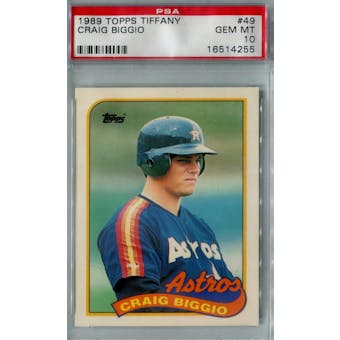 1989 Topps Tiffany Baseball #49 Craig Biggio PSA 10 (Gem Mint) *4255 (Reed Buy)