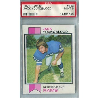 1973 Topps Football #343 Jack Youngblood RC PSA 9 (Mint) *1549 (Reed Buy)