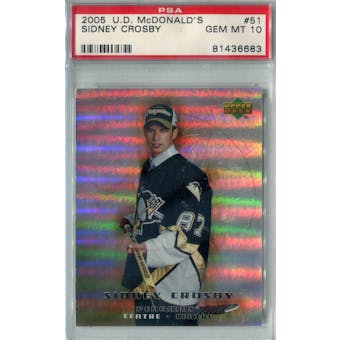 2005/06 Upper Deck McDonald's Hockey #51 Sidney Crosby PSA 10 (Gem Mint) *6683 (Reed Buy)