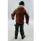 Action Man Fuzzy Head Pilot Figure with Tan Leather Jacket & Weapon!