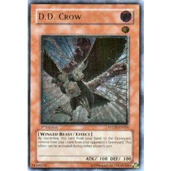 Yu-Gi-Oh Strike of Neos Single D.D. Crow Ultimate Rare - 1st Edition - MODERATE PLAY (MP)