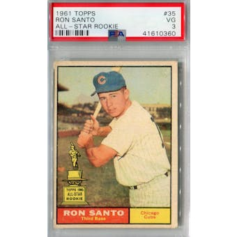 1961 Topps Baseball #35 Ron Santo RC PSA 3 (VG) *0360 (Reed Buy)