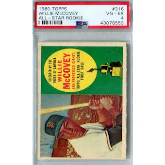 1960 Topps Baseball #316 Willie McCovey RC PSA 4 (VG-EX) *8553 (Reed Buy)