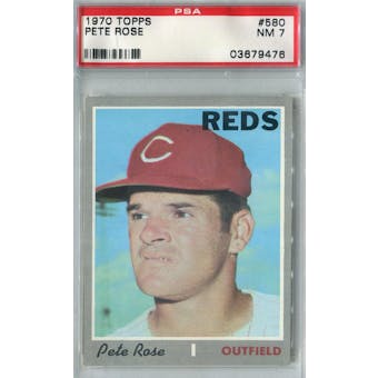 1970 Topps Baseball #580 Pete Rose PSA 7 (NM) *9476 (Reed Buy)