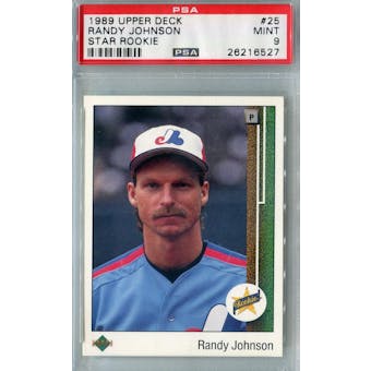 1989 Upper Deck Baseball #25 Randy Johnson RC PSA 9 (Mint) *6527 (Reed Buy)