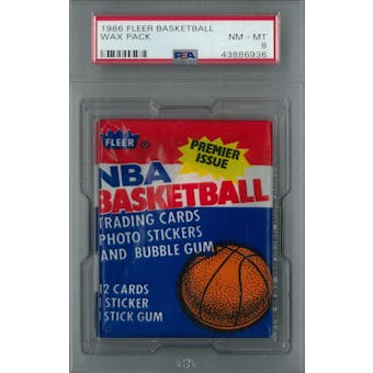 1986/87 Fleer Basketball Wax Pack PSA 8 (NM-MT) *6936
