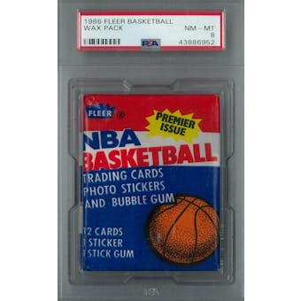 1986/87 Fleer Basketball Wax Pack PSA 8 (NM-MT) *6952