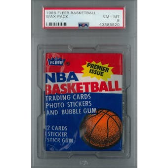 1986/87 Fleer Basketball Wax Pack PSA 8 (NM-MT) *6920