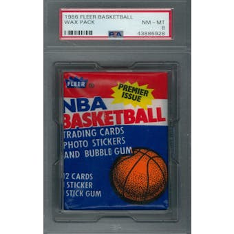 1986/87 Fleer Basketball Wax Pack PSA 8 (NM-MT) *6928