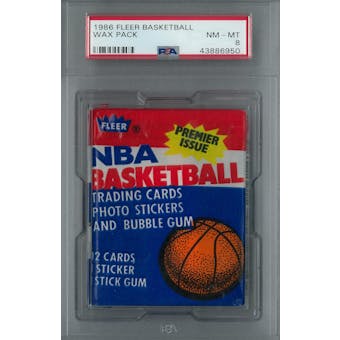 1986/87 Fleer Basketball Wax Pack PSA 8 (NM-MT) *6950