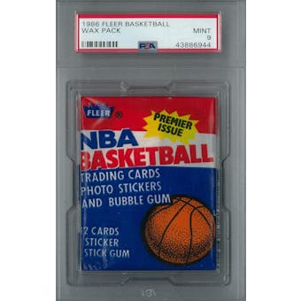 1986/87 Fleer Basketball Wax Pack PSA 9 (NM-MT) *6944