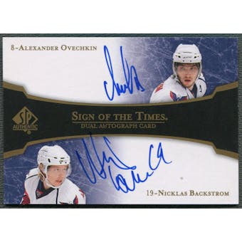 2007/08 SP Authentic #ST2AN Alexander Ovechkin & Nicklas Backstrom Sign of the Times Dual Auto