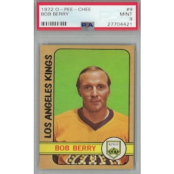 1972/73 O-Pee-Chee Hockey #9 Bob Berry PSA 9 (Mint) *4421 (Reed Buy)