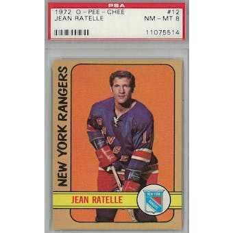 1972/73 O-Pee-Chee Hockey #12 Jean Ratelle PSA 8 (NM-MT) *5514 (Reed Buy)