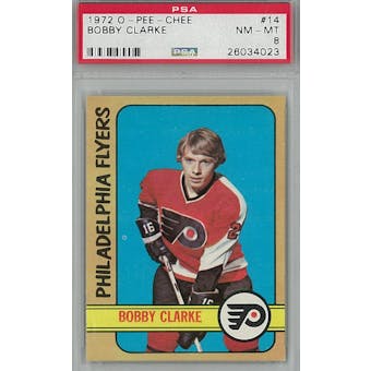 1972/73 O-Pee-Chee Hockey #14 Bobby Clarke PSA 8 (NM-MT) *4023 (Reed Buy)