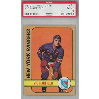 1972/73 O-Pee-Chee Hockey #31 Vic Hadfield PSA 9 (Mint) *9962 (Reed Buy)