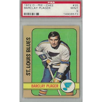 1972/73 O-Pee-Chee Hockey #35 Barclay Plager PSA 9 (Mint) *6573 (Reed Buy)