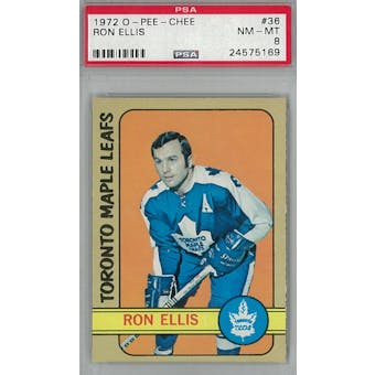1972/73 O-Pee-Chee Hockey #36 Ron Ellis PSA 8 (NM-MT) *5169 (Reed Buy)