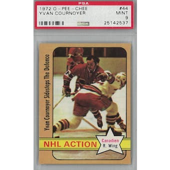 1972/73 O-Pee-Chee Hockey #44 Yvan Cournoyer PSA 9 (Mint) *2537 (Reed Buy)
