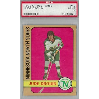 1972/73 O-Pee-Chee Hockey #47 Jude Drouin PSA 9 (Mint) *9028 (Reed Buy)