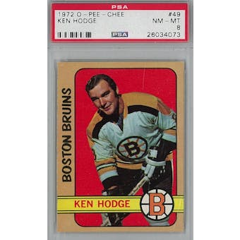 1972/73 O-Pee-Chee Hockey #49 Ken Hodge PSA 8 (NM-MT) *4073 (Reed Buy)
