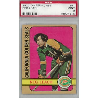 1972/73 O-Pee-Chee Hockey #51 Reggie Leach PSA 9 (Mint) *4515 (Reed Buy)