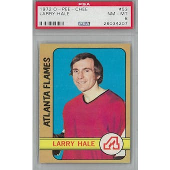1972/73 O-Pee-Chee Hockey #53 Larry Hale PSA 8 (NM-MT) *4207 (Reed Buy)