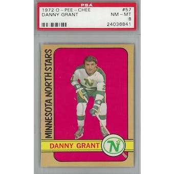 1972/73 O-Pee-Chee Hockey #57 Danny Grant PSA 8 (NM-MT) *6841 (Reed Buy)