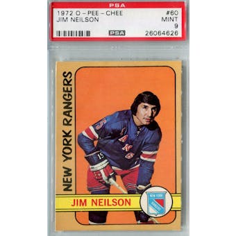 1972/73 O-Pee-Chee Hockey #60 Jim Neilson PSA 9 (Mint) *4626 (Reed Buy)