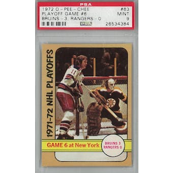 1972/73 O-Pee-Chee Hockey #63 Playoff Game #6 PSA 9 (Mint) *4384 (Reed Buy)
