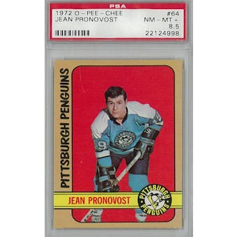 1972/73 O-Pee-Chee Hockey #64 Jean Pronovost PSA 8.5 (NM-MT+) *4998 (Reed Buy)
