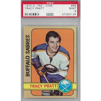 1972/73 O-Pee-Chee Hockey #69 Tracy Pratt PSA 9 (Mint) *0134 (Reed Buy)