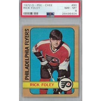 1972/73 O-Pee-Chee Hockey #80 Rick Foley PSA 8 (NM-MT) *6404 (Reed Buy)
