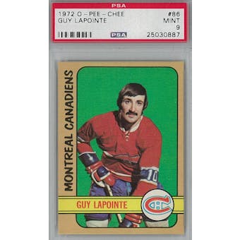 1972/73 O-Pee-Chee Hockey #86 Guy Lapointe PSA 9 (Mint) *0887 (Reed Buy)