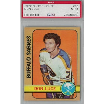 1972/73 O-Pee-Chee Hockey #95 Don Luce PSA 9 (Mint) *0889 (Reed Buy)