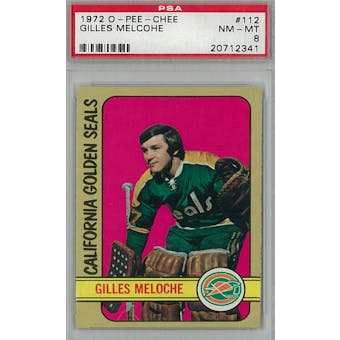 1972/73 O-Pee-Chee Hockey #112 Gilles Meloche RC PSA 8 (NM-MT) *2341 (Reed Buy)