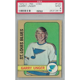 1972/73 O-Pee-Chee Hockey #120 Garry Unger PSA 9 (Mint) *3416 (Reed Buy)