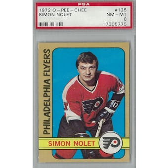 1972/73 O-Pee-Chee Hockey #125 Simon Nolet PSA 8 (NM-MT) *5775 (Reed Buy)