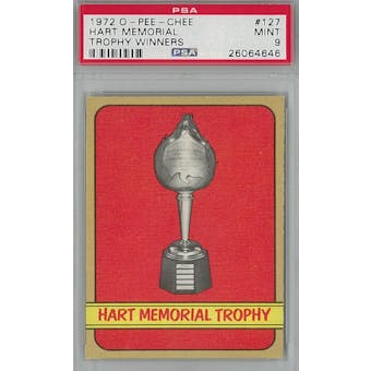 1972/73 O-Pee-Chee Hockey #127 Hart Memorial Trophy Winners PSA 9 (Mint) *4646 (Reed Buy)