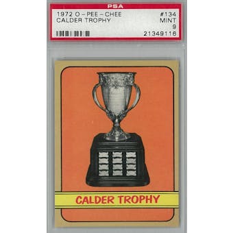 1972/73 O-Pee-Chee Hockey #134 Calder Trophy Winners PSA 9 (Mint) *9116 (Reed Buy)