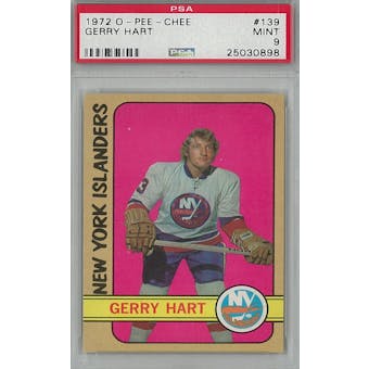 1972/73 O-Pee-Chee Hockey #139 Gerry Hart PSA 9 (Mint) *0898 (Reed Buy)