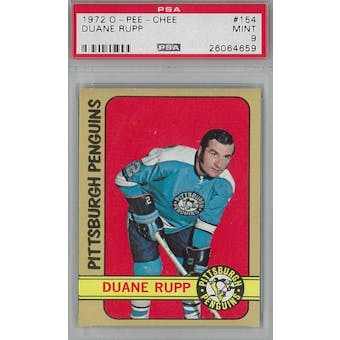 1972/73 O-Pee-Chee Hockey #154 Duane Rupp PSA 9 (Mint) *4659 (Reed Buy)