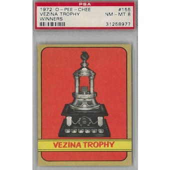 1972/73 O-Pee-Chee Hockey #155 Vezina Trophy Winners PSA 8 (NM-MT) *8977 (Reed Buy)