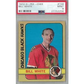 1972/73 O-Pee-Chee Hockey #158 Bill White PSA 9 (Mint) *2256 (Reed Buy)
