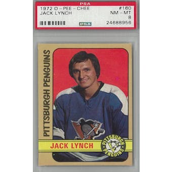 1972/73 O-Pee-Chee Hockey #160 Jack Lynch PSA 8 (NM-MT) *8956 (Reed Buy)