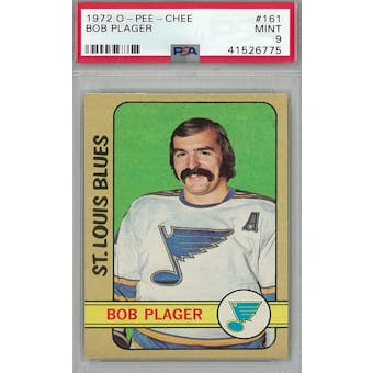 1972/73 O-Pee-Chee Hockey #161 Bob Plager PSA 9 (Mint) *6775 (Reed Buy)