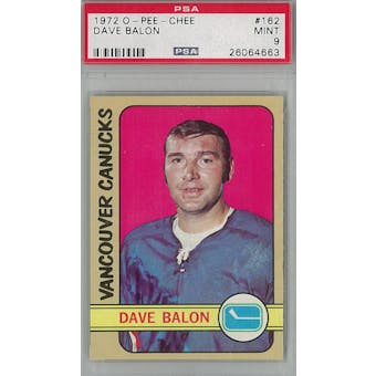 1972/73 O-Pee-Chee Hockey #162 Dave Balon PSA 9 (Mint) *4663 (Reed Buy)