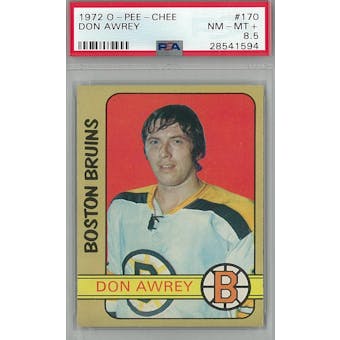 1972/73 O-Pee-Chee Hockey #170 Don Awrey PSA 8.5 (NM-MT+) *1594 (Reed Buy)