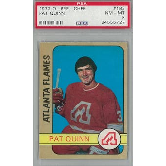 1972/73 O-Pee-Chee Hockey #183 Pat Quinn PSA 8 (NM-MT) *5727 (Reed Buy)
